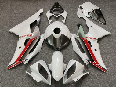 Buy 2008-2016 Pearl White Red Yamaha YZF R6 Motorcycle Fairings UK