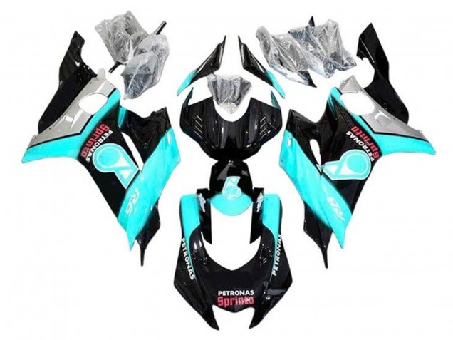 2017-2025 Turquoise Blue Glossy Black Petronas Yamaha YZF R6 Motorcycle Fairings UK