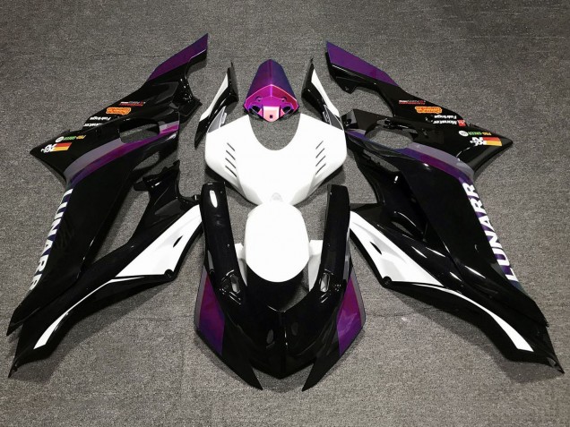2017-2025 White Purple Glossy Black Yamaha YZF R6 Motorcycle Fairings UK