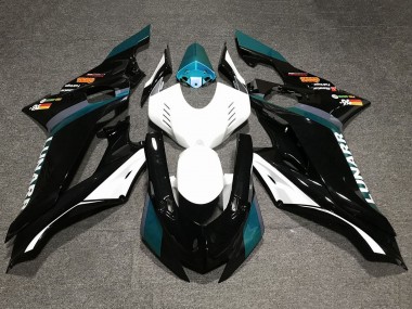 Buy 2017-2023 White Teal Blue Glossy Black Yamaha YZF R6 Motorcycle Fairings UK