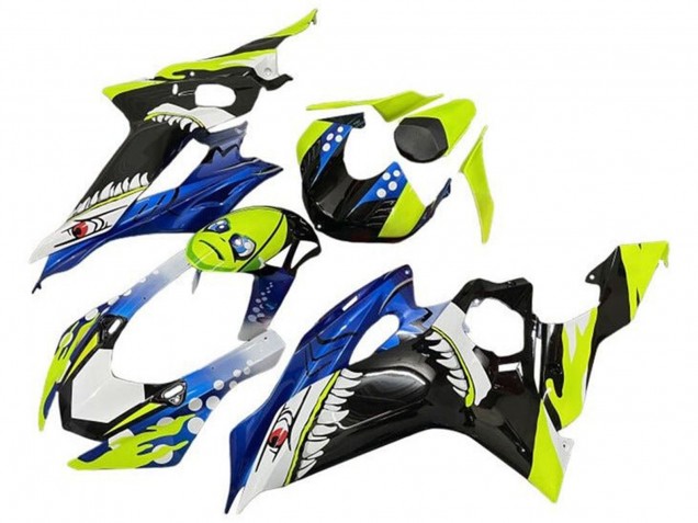 2017-2025 Neon Yellow Blue Shark Yamaha YZF R6 Motorcycle Fairings UK