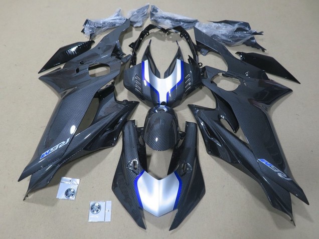 2017-2025 Silver Blue Black Faux Carbon Fiber Yamaha YZF R6 Motorcycle Fairings UK