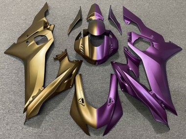 Buy 2017-2025 Matte Gold Purple Split Yamaha YZF R6 Motorcycle Fairings UK