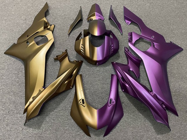2017-2025 Matte Gold Purple Split Yamaha YZF R6 Motorcycle Fairings UK