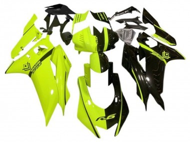 Buy 2017-2025 Neon Yellow Gloss Black Split Yamaha YZF R6 Motorcycle Fairings UK