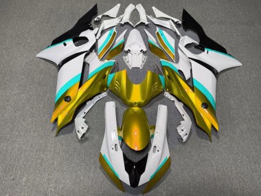 Buy 2017-2025 White Blue Gold Black Yamaha YZF R6 Motorcycle Fairings UK