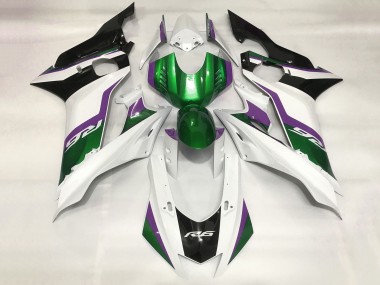 Buy 2017-2025 White Green Purple Black Yamaha YZF R6 Motorcycle Fairings UK