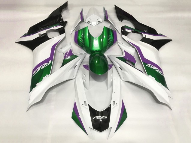 2017-2025 White Green Purple Black Yamaha YZF R6 Motorcycle Fairings UK