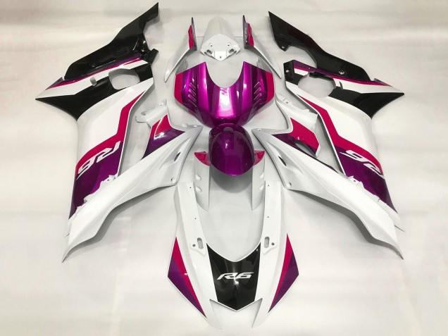 2017-2025 White Red Purple Black Yamaha YZF R6 Motorcycle Fairings UK