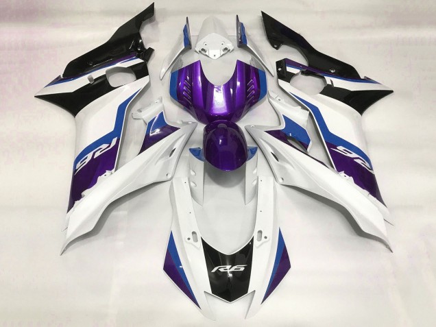 2017-2025 White Blue Purple Black Yamaha YZF R6 Motorcycle Fairing UK