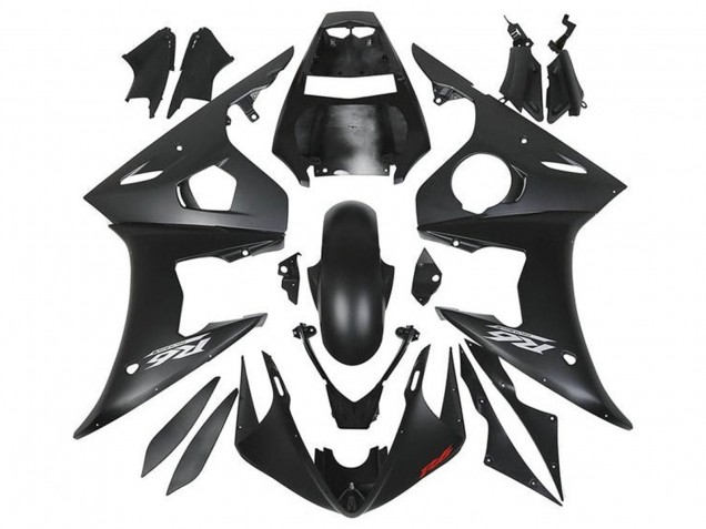 2005 Matte Black Silver Red Yamaha YZF R6 Motorcycle Fairings UK