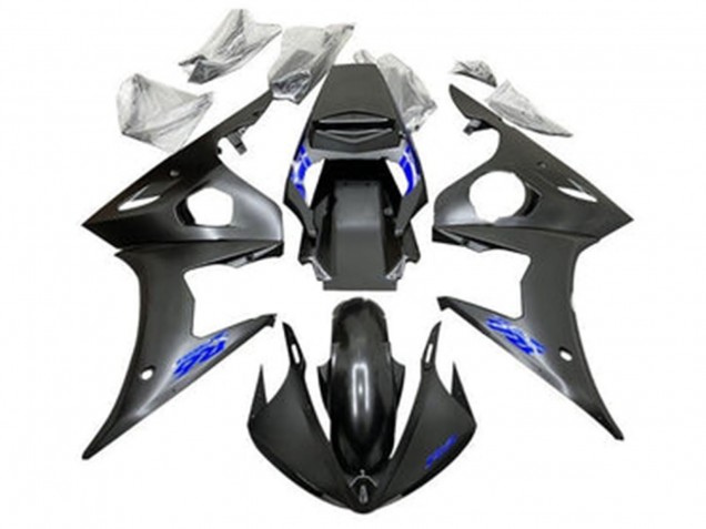 2005 Matte Black Blue Yamaha YZF R6 Motorcycle Fairings UK
