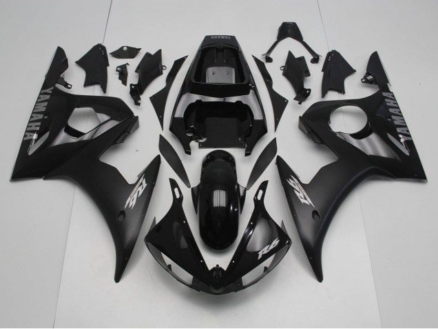 2005 Glossy Black Matte Black Silver Yamaha YZF R6 Motorcycle Fairings UK