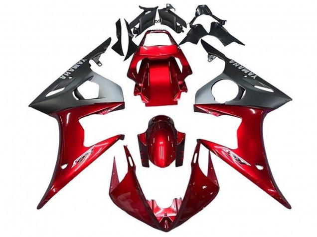 2003-2004 Red Matte Black Yamaha YZF R6 Motorcycle Fairings UK