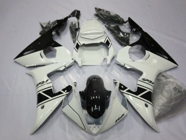 Buy 2003-2004 White Glossy Black Yamaha YZF R6 Motorcycle Fairings UK