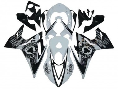 Buy 2013-2016 White Glossy Black Cafe London Triumph Daytona 675 Triple Motorcycle Fairings UK