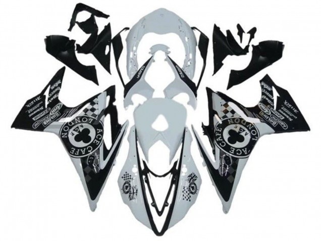 2013-2016 White Glossy Black Cafe London Triumph Daytona 675 Triple Motorcycle Fairings UK
