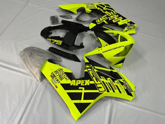 2006-2008 Yellow Matte Black Triumph Daytona 675 Triple Motorcycle Fairings UK