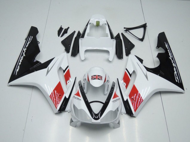 2006-2008 White Red Glossy Black Triumph Daytona 675 Triple Motorcycle Fairings UK