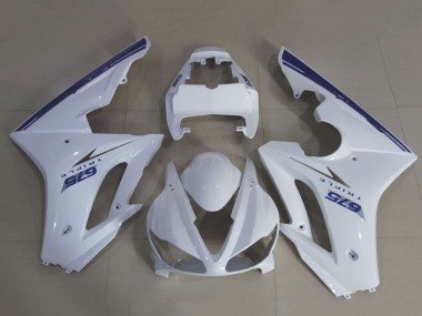Buy 2009-2012 White Blue Triumph Daytona 675 Triple Motorcycle Fairing Kits UK