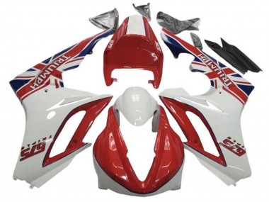 Buy 2009-2012 White Red Triumph Daytona 675 Triple Motorcycle Fairings UK