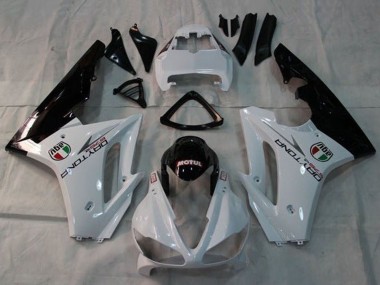 Buy 2009-2012 White Glossy Black Motul Triumph Daytona 675 Triple Motorcycle Fairings UK
