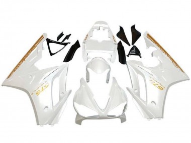 Buy 2009-2012 White Gold Triumph Daytona 675 Triple Motorcycle Fairings UK