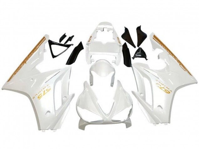 2009-2012 White Gold Triumph Daytona 675 Triple Motorcycle Fairings UK