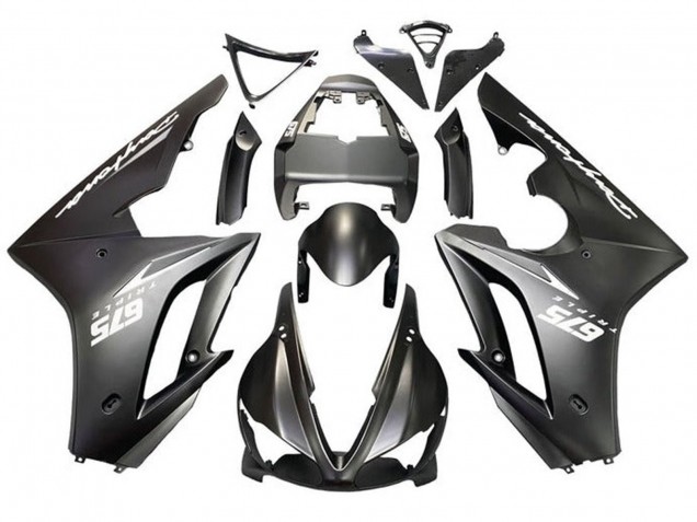 2009-2012 Matte Black White Decals Triumph Daytona 675 Triple Motorcycle Fairings UK