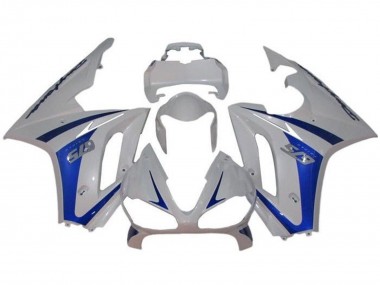 Buy 2009-2012 White Blue Triumph Daytona 675 Triple Motorcycle Fairings UK