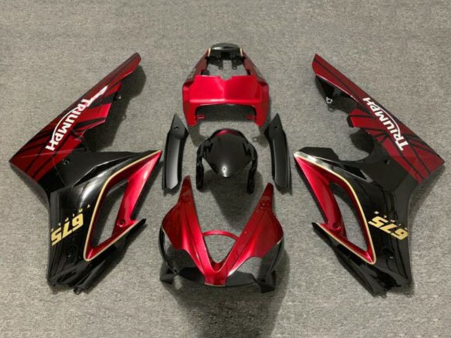 2009-2012 Red Gold Glossy Black Triumph Daytona 675 Triple Motorcycle Fairings UK