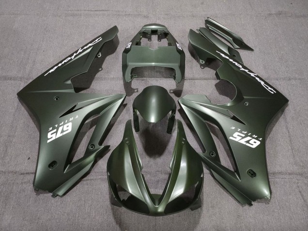 2009-2012 Matte Green White Triumph Daytona 675 Triple Motorcycle Fairings UK