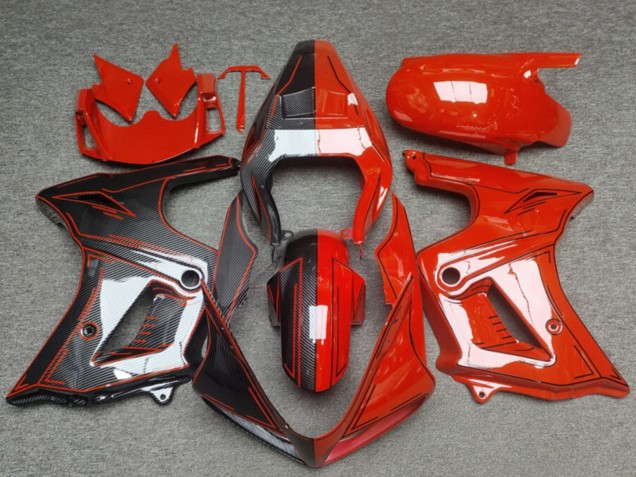 2003-2013 Glossy Red Carbon Fiber Suzuki SV650 Motorcycle Fairings UK
