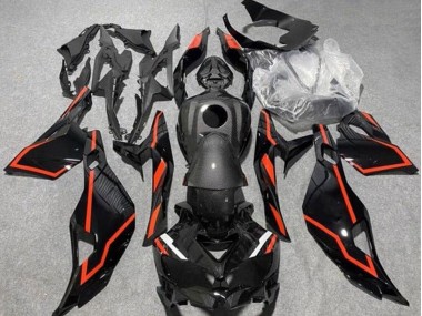 Buy 2019-2025 Faux Carbon Fiber Black Red Kawasaki ZX4R ZX-4RR Motorcycle Fairings UK