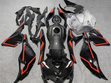 Buy 2019-2025 Faux Carbon Fiber Black Red Kawasaki ZX4R ZX-4RR Motorcycle Fairings UK
