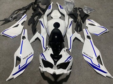 Buy 2019-2025 White Blue Stripe Kawasaki ZX4R ZX-4RR Motorcycle Fairings UK