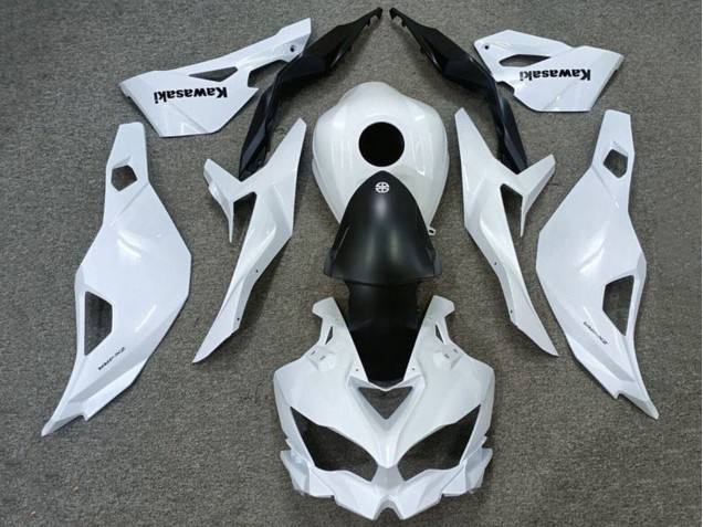 2019-2025 White Matte Black Kawasaki ZX4R ZX-4RR Motorcycle Fairings UK
