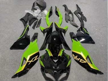 Buy 2019-2025 Glossy Black Green Gold Kawasaki ZX4R ZX-4RR Motorcycle Fairings UK