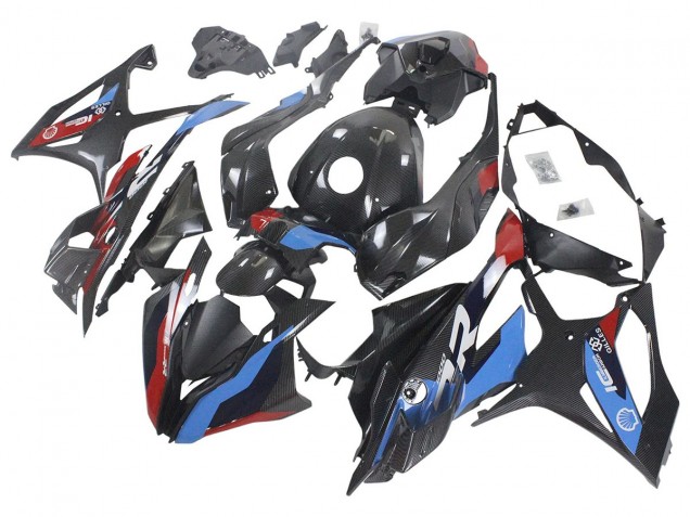 2023-2024 Blue Red Carbon Fiber BMW S1000RR Motorcycle Fairings UK