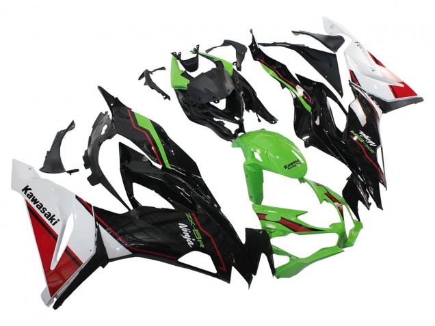 2019-2022 Green Glossy Black White Red Kawasaki ZX6R Motorcycle Fairings UK