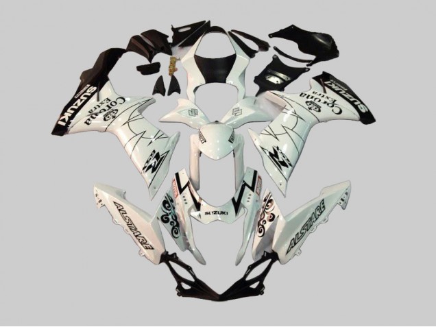 2011-2024 White Black Alstare Corona Extra Motul Suzuki GSXR 600/750 Motorcycle Fairings UK