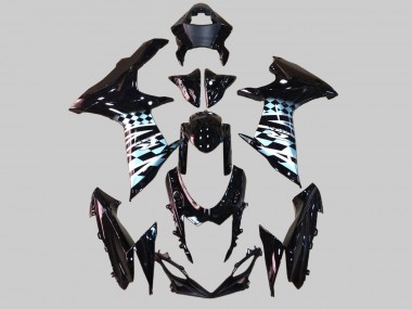 Buy 2011-2024 Glossy Black White Suzuki GSXR 600/750 Motorcycle Fairings UK