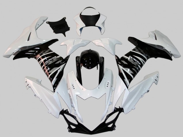 2011-2024 White Glossy Black Suzuki GSXR 600/750 Motorcycle Fairing UK
