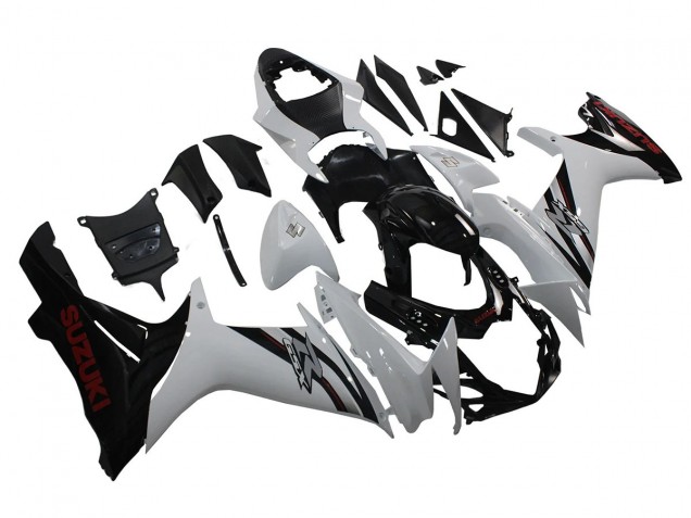 2011-2024 White Glossy Black Suzuki GSXR 600/750 Motorcycle Fairings UK