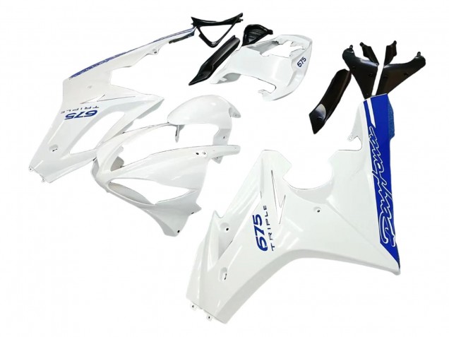 2006-2008 White Blue Triumph Daytona 675 Motorcycle Fairings UK