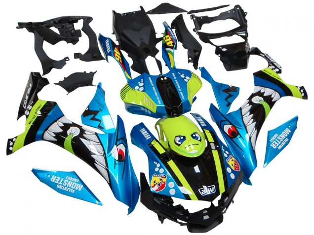 2015-2019 Blue Green Black Shark Yamaha YZF R1 Motorcycle Fairings UK