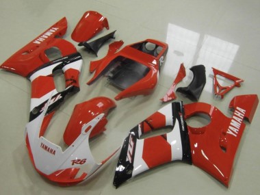 Buy 1998-2002 Red White Glossy Black Yamaha YZF R6 Motorcycle Fairings UK