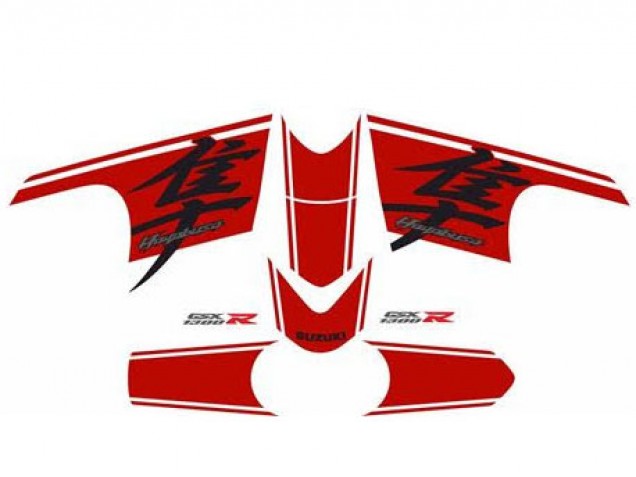 2008-2020 Glossy Black Red Suzuki GSXR 1300 Hayabusa Motorcycle Fairing UK