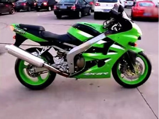 2000-2002 Green White Black Kawasaki ZX6R Motorcycle Fairing UK