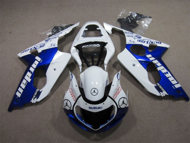 2000-2002 White Blue Jordan Motul Suzuki GSXR 1000 Motorcycle Fairings UK